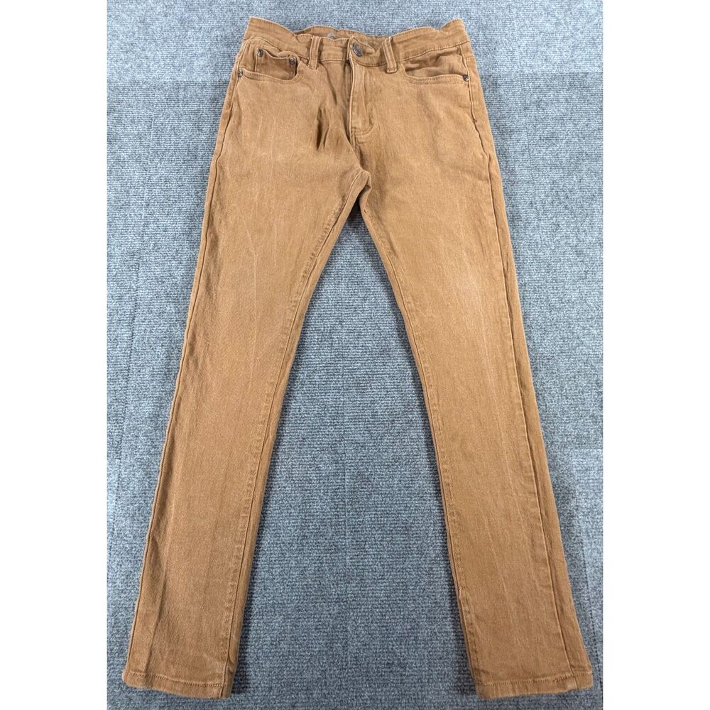 Old Skool Mens Tan Khaki Pants Size 34 Straight Leg Casual Workwear
